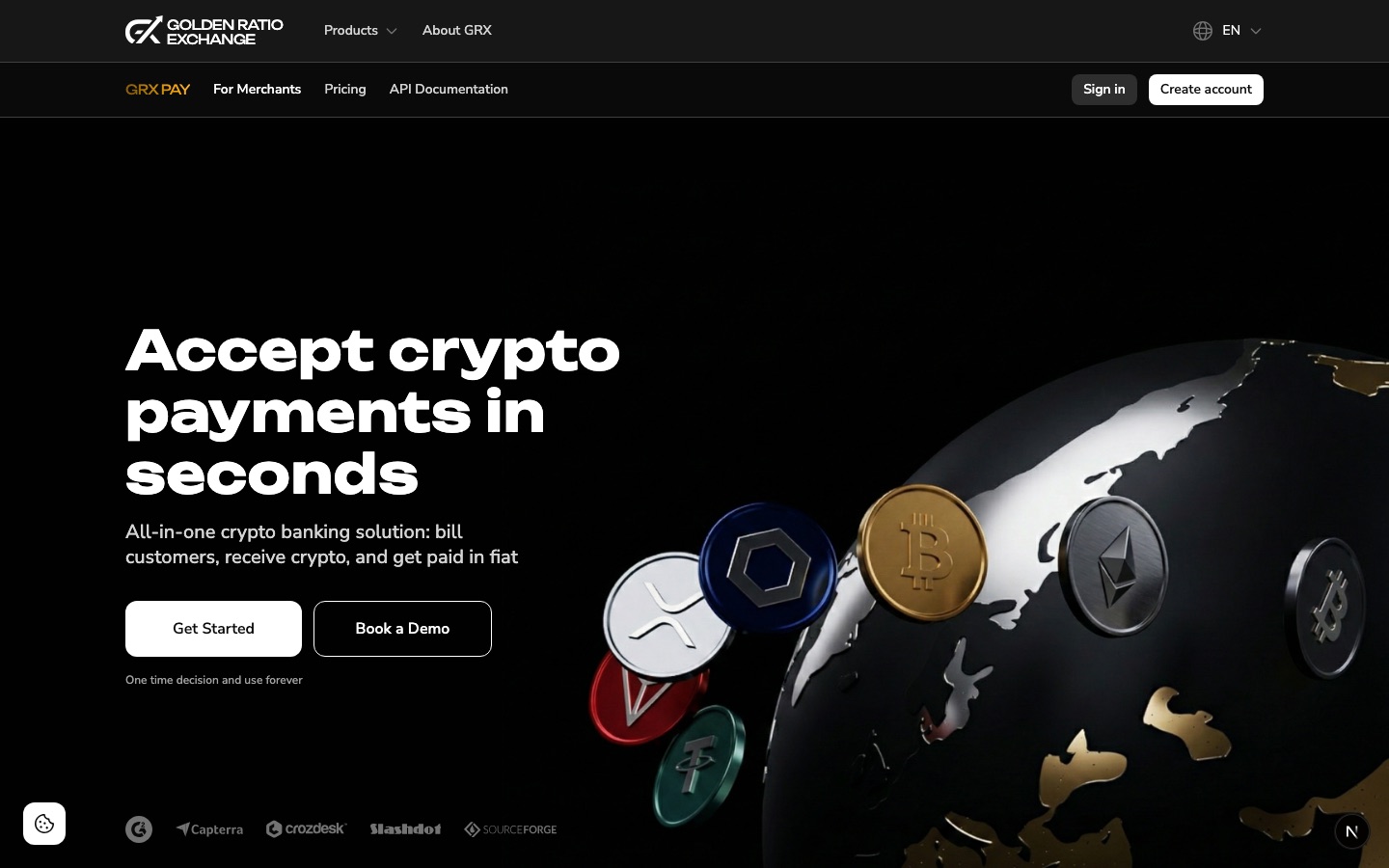 GRX Pay marketing page hero