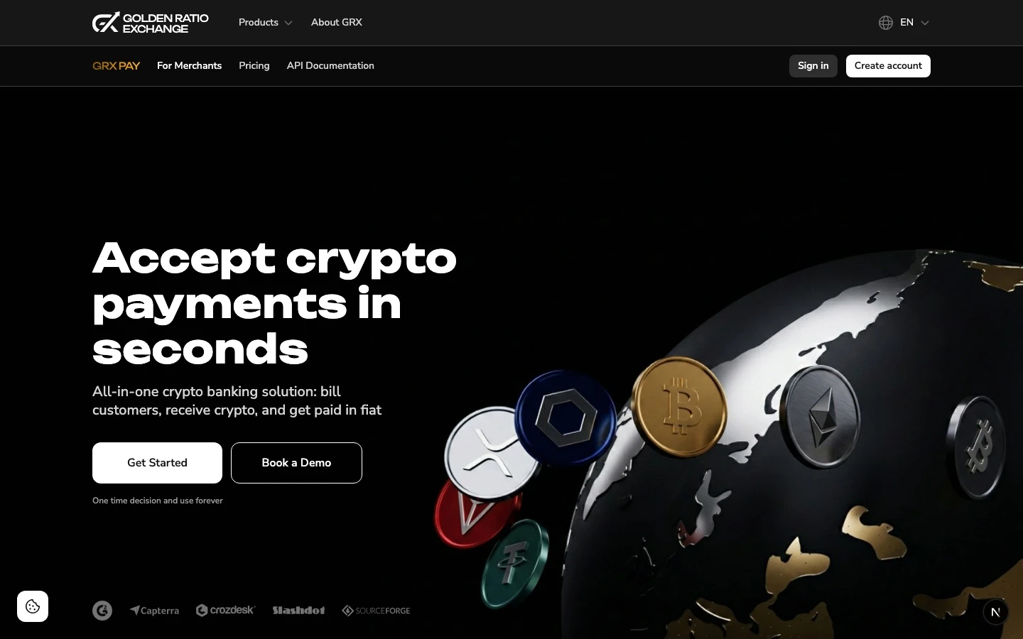 GRX Pay marketing page hero
